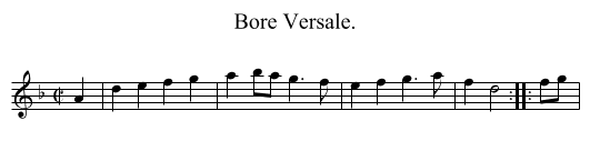 Bore Versale. - staff notation