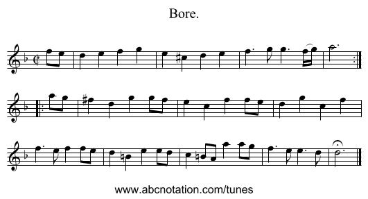 Bore. - staff notation