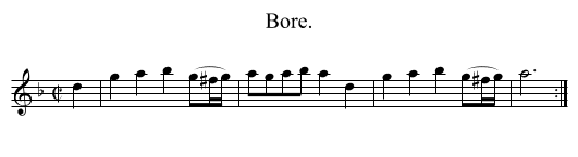 Bore. - staff notation