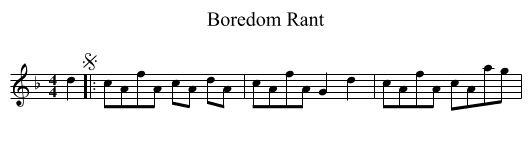 Boredom Rant - staff notation