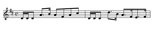 Borgade's Jigg. SenH.019 - staff notation