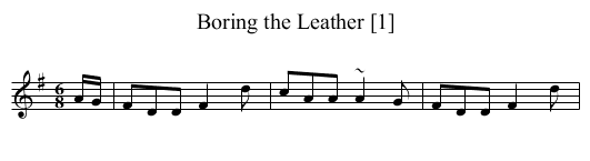 Boring the Leather [1] - staff notation