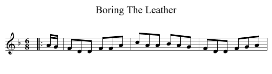 Boring The Leather - staff notation