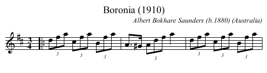 Boronia (1910) - staff notation