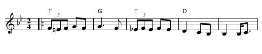 Bosarka - staff notation
