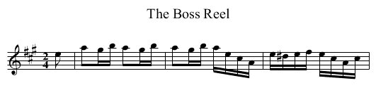 Boss Reel, The - staff notation