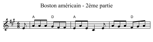 Boston américain - 2ème partie - staff notation