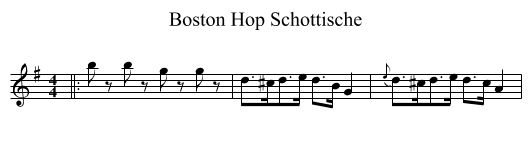Boston Hop Schottische - staff notation