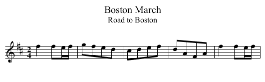 Boston March - staff notation