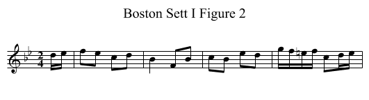 Boston Sett I Figure 2 - staff notation