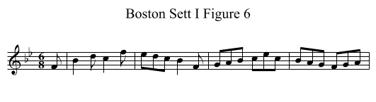 Boston Sett I Figure 6 - staff notation