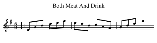 Both Meat And Drink - staff notation