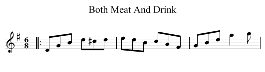 Both Meat And Drink - staff notation