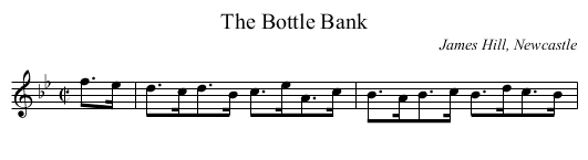 Bottle Bank, The - staff notation