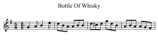Bottle Of Whisky - staff notation