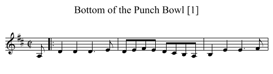 Bottom of the Punch Bowl [1] - staff notation