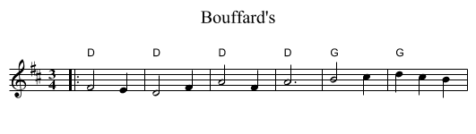 Bouffard's - staff notation