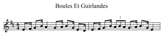 Boules Et Guirlandes - staff notation