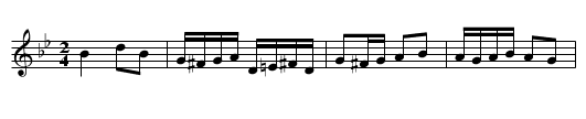 Boulevard Garibaldi - staff notation