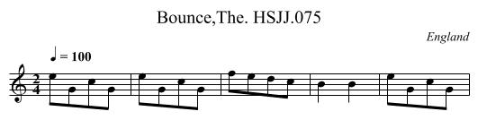 Bounce,The. HSJJ.075 - staff notation