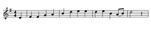 Bound for Greenland - staff notation