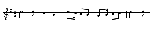 Bouree a six de Briantes - staff notation