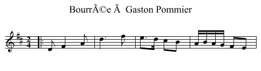 BourrÃ©e Ã  Gaston Pommier - staff notation