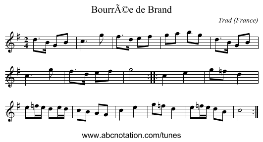 BourrÃ©e de Brand - staff notation