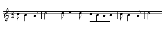 Bourree (2 time) - staff notation