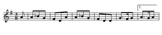 Bourree (2 time) - staff notation