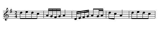 Bourree (2 time) - staff notation