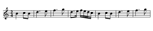 Bourree (2 time) - staff notation