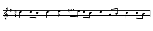 Bourree (2 time) - staff notation