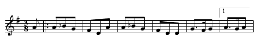Bourree (2 time) - staff notation