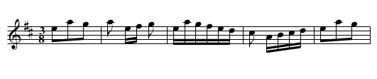 Bourree (3 time) - staff notation