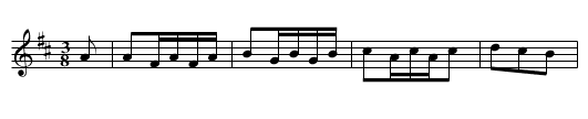 Bourree (3-time) - staff notation