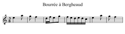 Bourrée à Bergheaud - staff notation