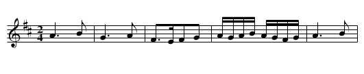 Bourrée à Cousset - staff notation