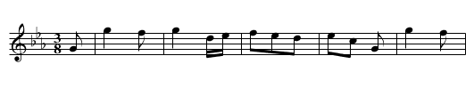 Bourree a huit - staff notation