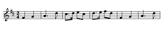 Bourree a Malochet - staff notation