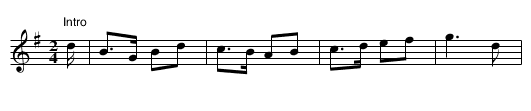 Bourrée carrée de la Châtre - staff notation