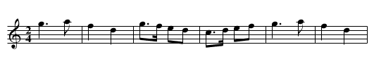 Bourree chainee de Rivarennes - staff notation