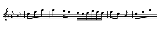 Bourree croisee - staff notation