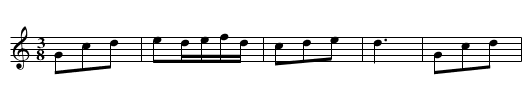 Bourrée d'Armes - staff notation