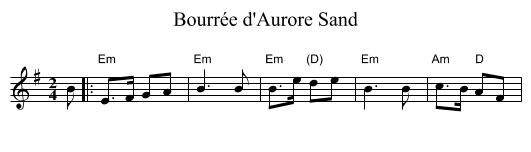 Bourr&eacute;e d'Aurore Sand - staff notation