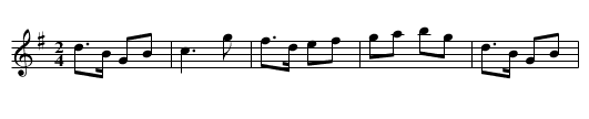 Bourree de Brand - staff notation