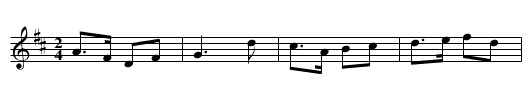 Bourree de la Brande d'Ardentes - staff notation