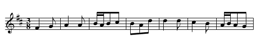 Bourrée de la Chapelotte - staff notation