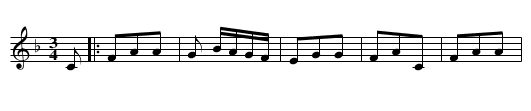 Bourrée de Royat - staff notation