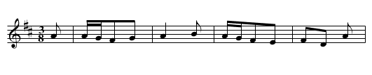 Bourree de Sarzay (in D) - staff notation
